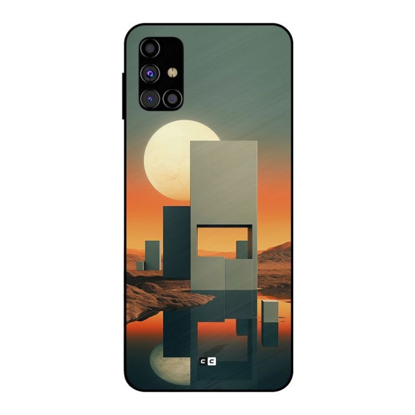 Geometric Sculpture Metal Back Case for Galaxy M31s