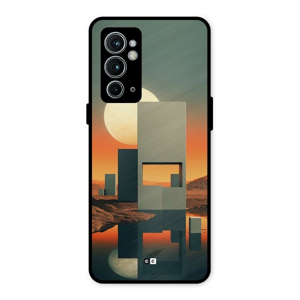 Geometric Sculpture Metal Back Case for OnePlus 9RT 5G