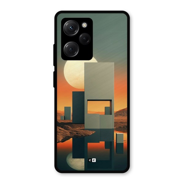 Geometric Sculpture Metal Back Case for Poco X5 Pro