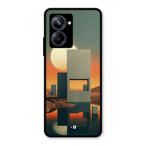 Geometric Sculpture Metal Back Case for Realme 10 Pro