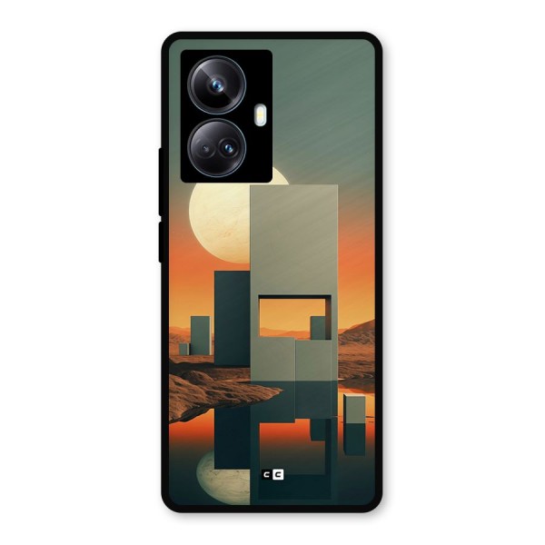 Geometric Sculpture Metal Back Case for Realme 10 Pro Plus