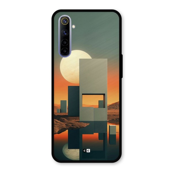 Geometric Sculpture Metal Back Case for Realme 6