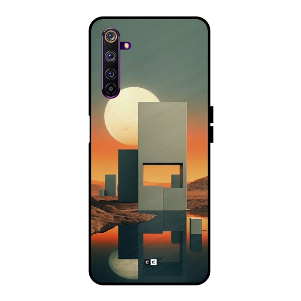 Geometric Sculpture Metal Back Case for Realme 6 Pro