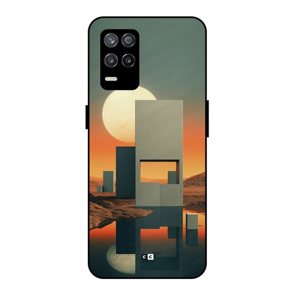 Geometric Sculpture Metal Back Case for Realme 8s 5G