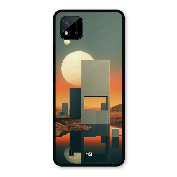 Geometric Sculpture Metal Back Case for Realme C11 2021