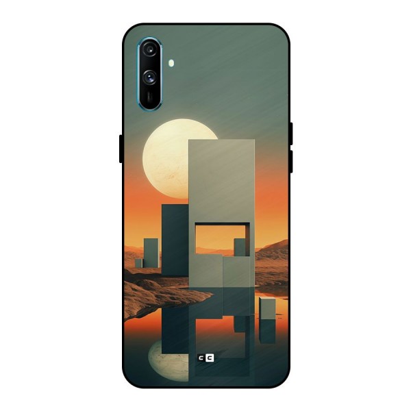 Geometric Sculpture Metal Back Case for Realme C3