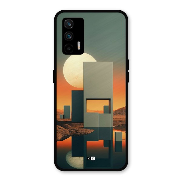 Geometric Sculpture Metal Back Case for Realme GT 5G