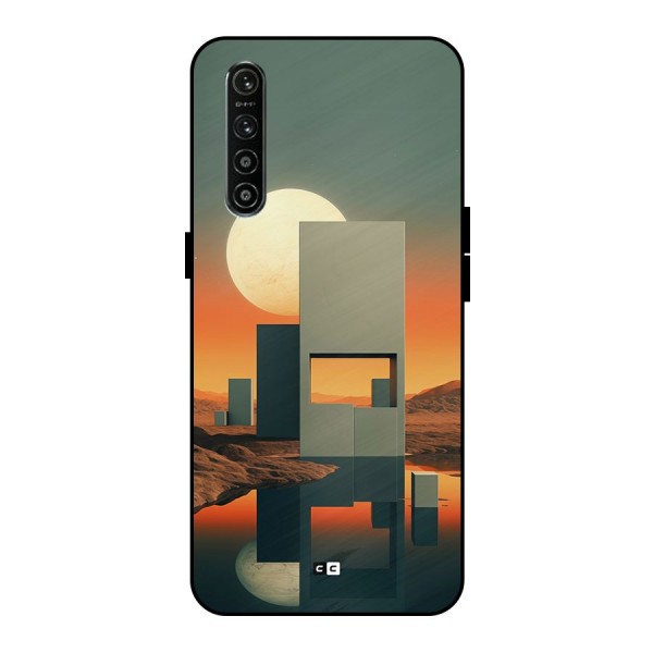 Geometric Sculpture Metal Back Case for Realme XT