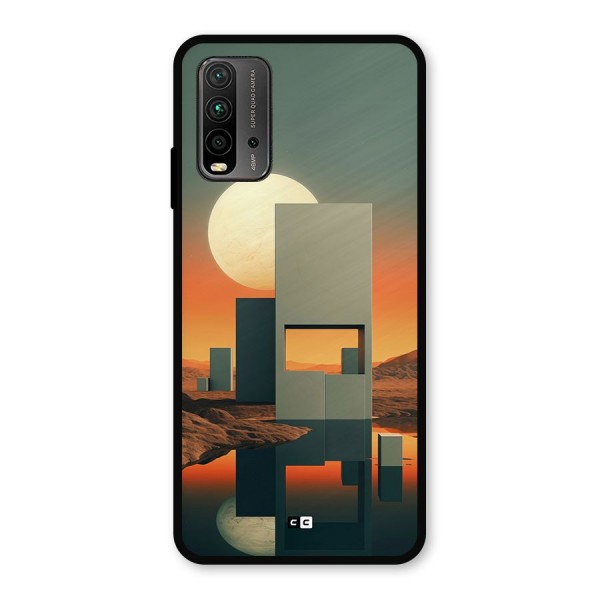 Geometric Sculpture Metal Back Case for Redmi 9 Power