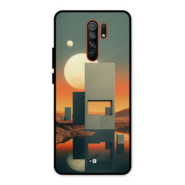 Geometric Sculpture Metal Back Case for Redmi 9 Prime