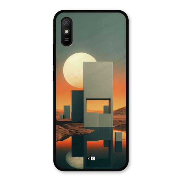 Geometric Sculpture Metal Back Case for Redmi 9a