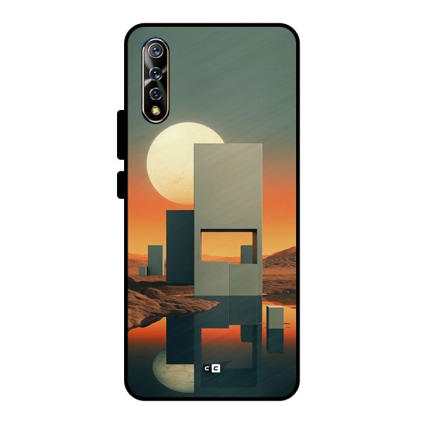 Geometric Sculpture Metal Back Case for Vivo S1