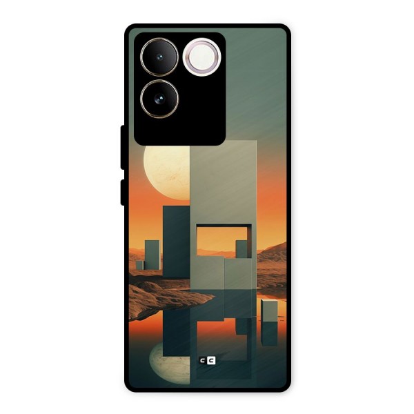 Geometric Sculpture Metal Back Case for Vivo T2 Pro