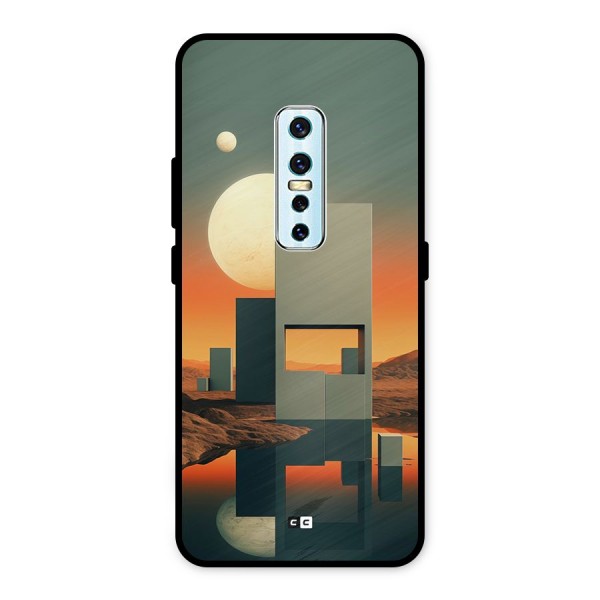 Geometric Sculpture Metal Back Case for Vivo V17 Pro