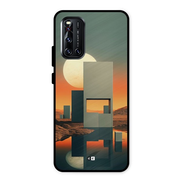 Geometric Sculpture Metal Back Case for Vivo V19