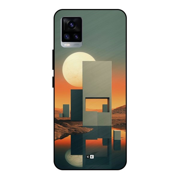 Geometric Sculpture Metal Back Case for Vivo V20 2021