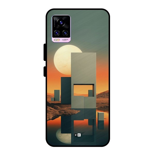 Geometric Sculpture Metal Back Case for Vivo V20 Pro