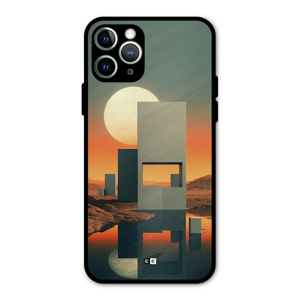 Geometric Sculpture Metal Back Case for iPhone 11 Pro Max