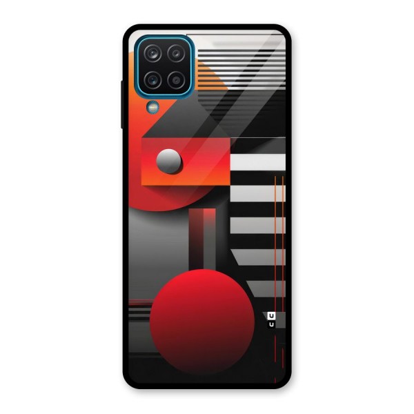 Geometrical Marvel Glass Back Case for Galaxy A12