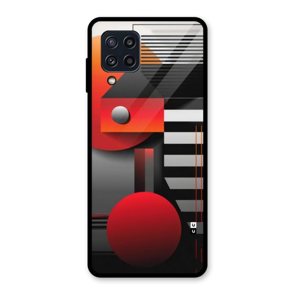 Geometrical Marvel Glass Back Case for Galaxy M32