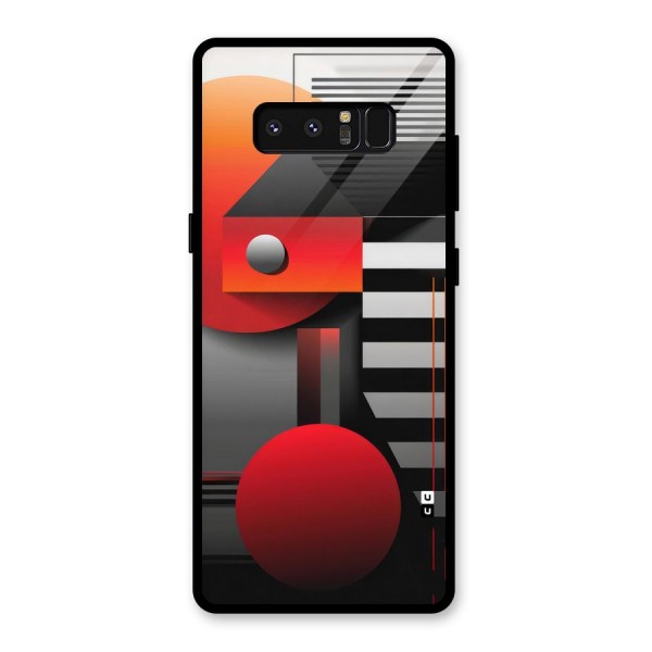 Geometrical Marvel Glass Back Case for Galaxy Note 8