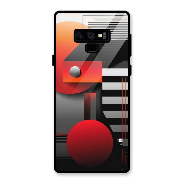 Geometrical Marvel Glass Back Case for Galaxy Note 9