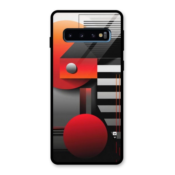 Geometrical Marvel Glass Back Case for Galaxy S10