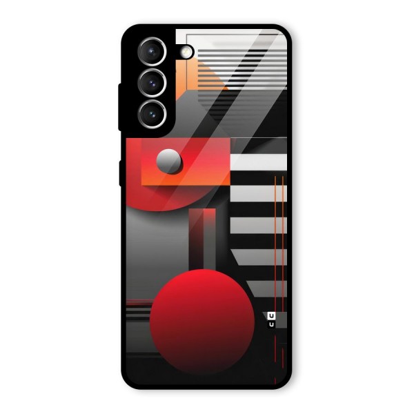 Geometrical Marvel Glass Back Case for Galaxy S21 5G