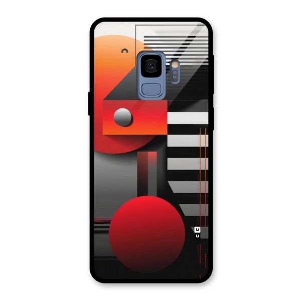 Geometrical Marvel Glass Back Case for Galaxy S9