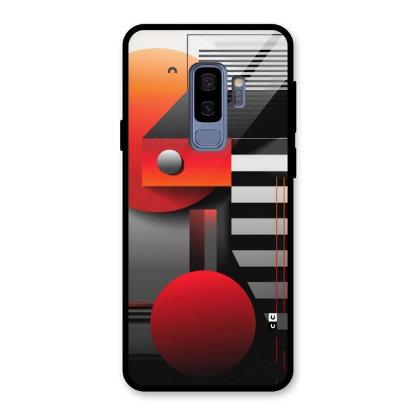 Geometrical Marvel Glass Back Case for Galaxy S9 Plus