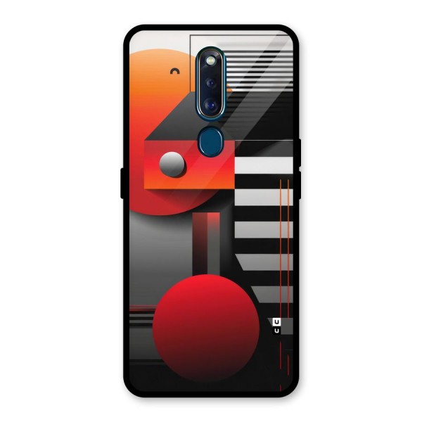 Geometrical Marvel Glass Back Case for Oppo F11 Pro