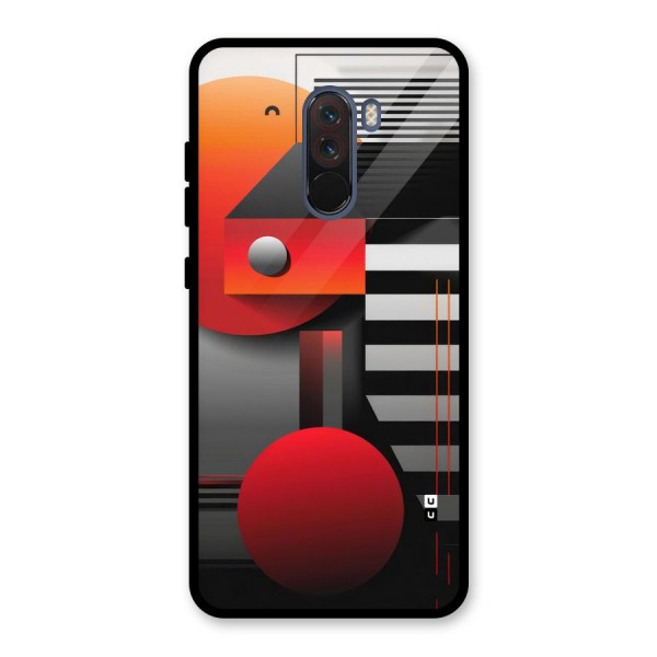 Geometrical Marvel Glass Back Case for Poco F1