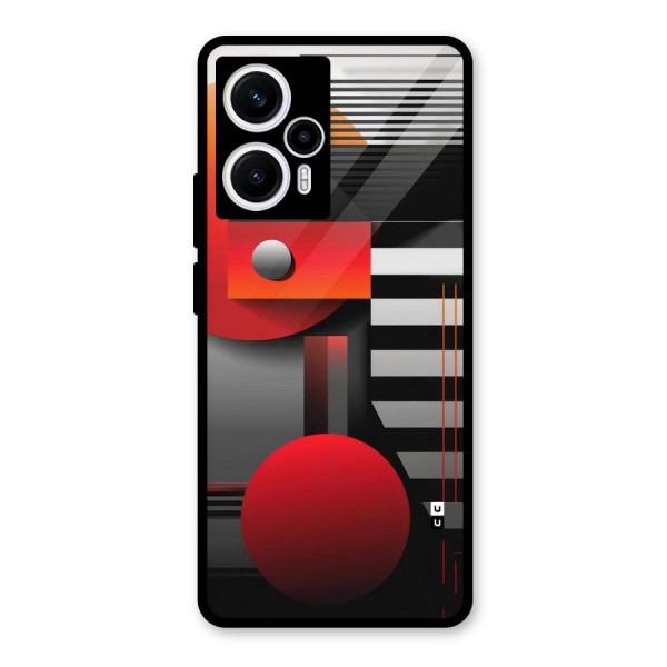 Geometrical Marvel Glass Back Case for Poco F5