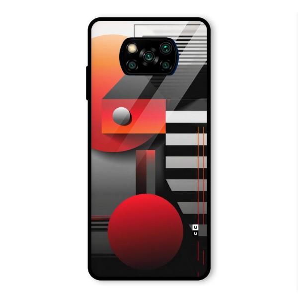 Geometrical Marvel Glass Back Case for Poco X3 Pro