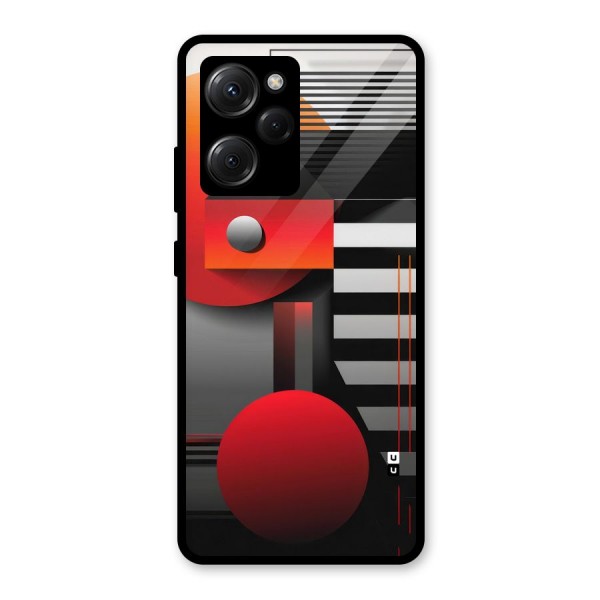 Geometrical Marvel Glass Back Case for Poco X5 Pro