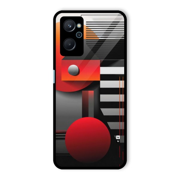 Geometrical Marvel Glass Back Case for Realme 9i