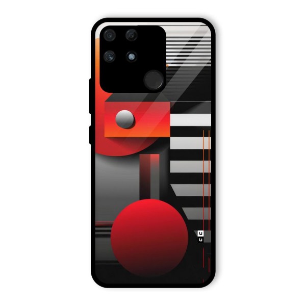 Geometrical Marvel Glass Back Case for Realme Narzo 50A