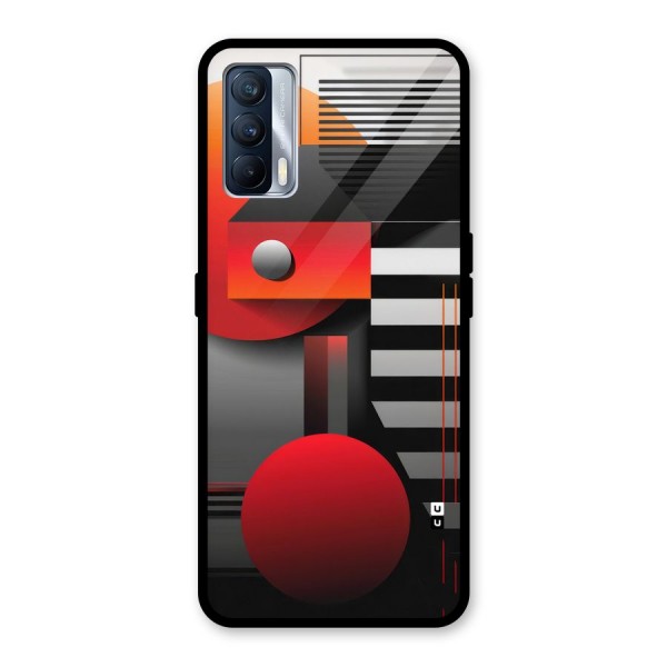 Geometrical Marvel Glass Back Case for Realme X7