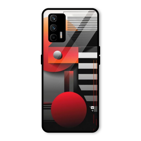 Geometrical Marvel Glass Back Case for Realme X7 Max