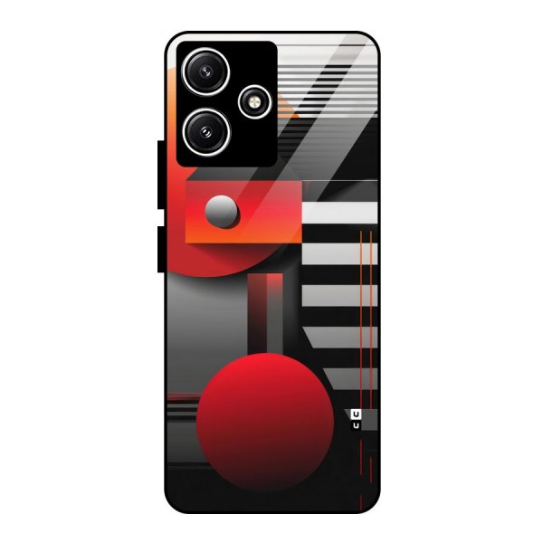 Geometrical Marvel Glass Back Case for Redmi 12 5G