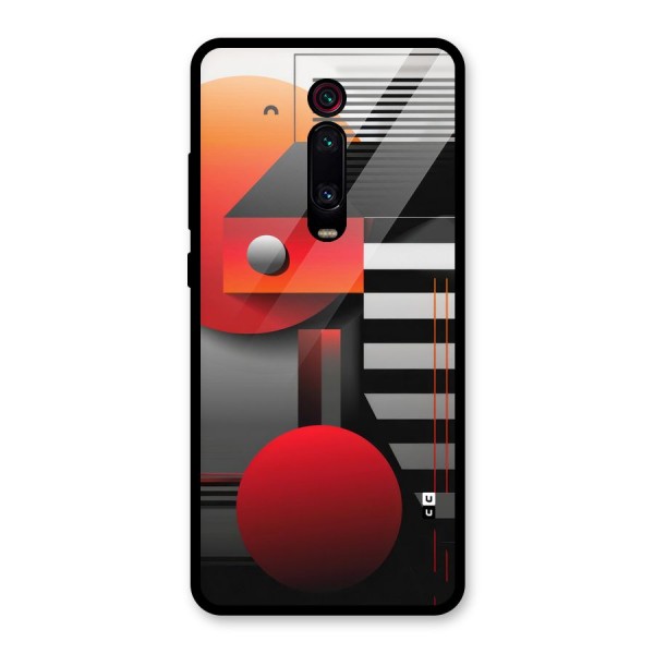 Geometrical Marvel Glass Back Case for Redmi K20