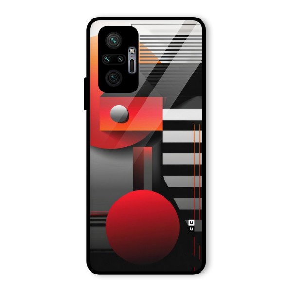 Geometrical Marvel Glass Back Case for Redmi Note 10 Pro