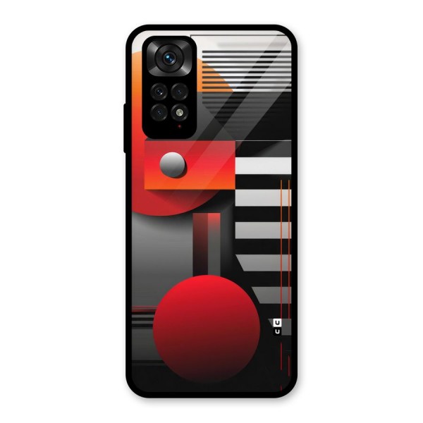 Geometrical Marvel Glass Back Case for Redmi Note 11S