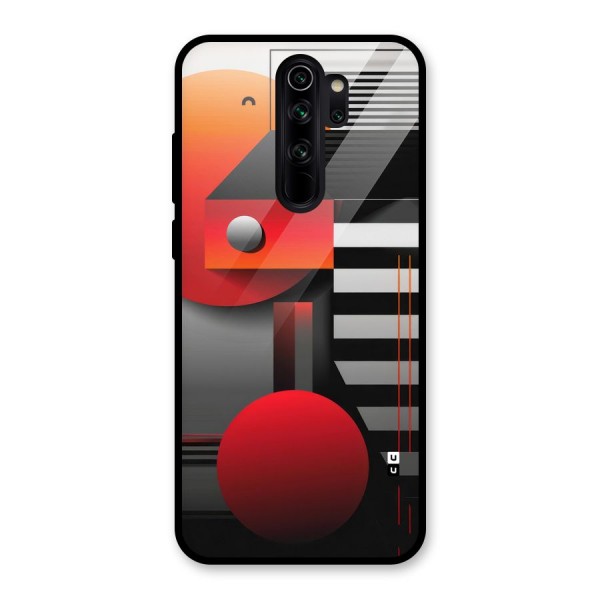 Geometrical Marvel Glass Back Case for Redmi Note 8 Pro