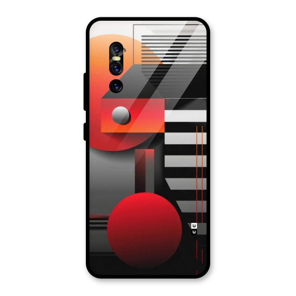 Geometrical Marvel Glass Back Case for Vivo V15 Pro