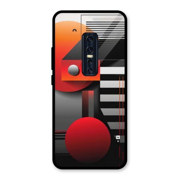 Geometrical Marvel Glass Back Case for Vivo V17 Pro