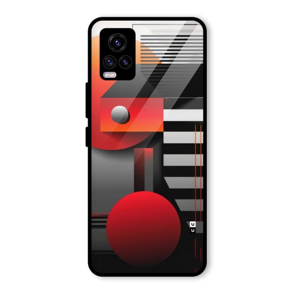 Geometrical Marvel Glass Back Case for Vivo V20 2021