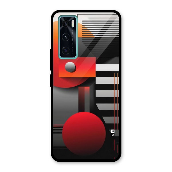 Geometrical Marvel Glass Back Case for Vivo V20 SE