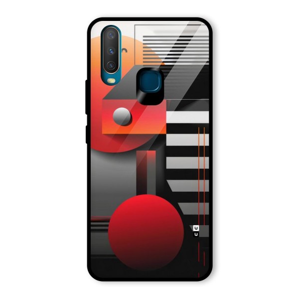 Geometrical Marvel Glass Back Case for Vivo Y12