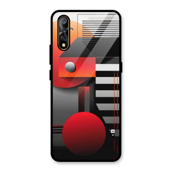 Geometrical Marvel Glass Back Case for Vivo Z1x